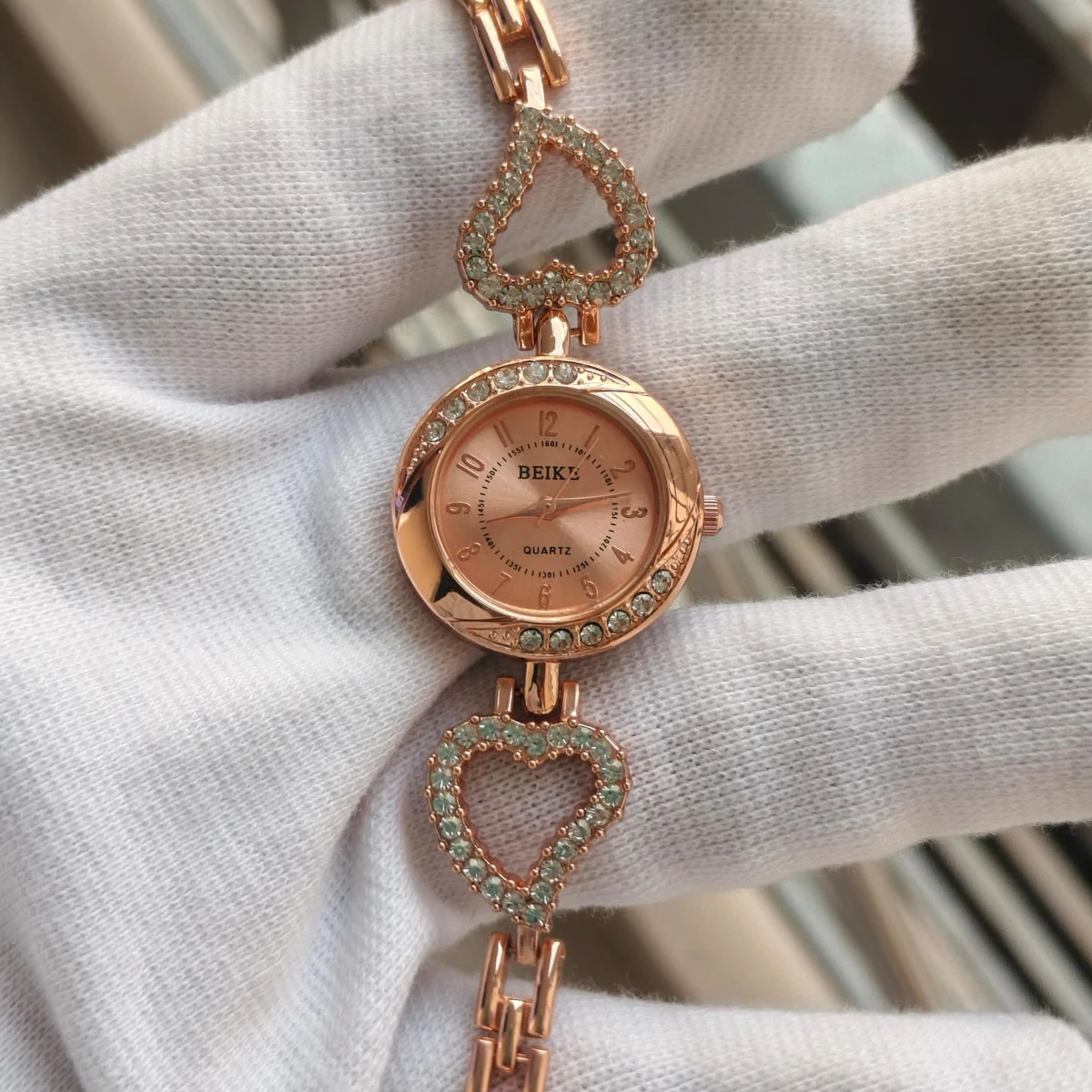 Beike  Love Elegant Design Rose Gold  Colour Watch For Ladis