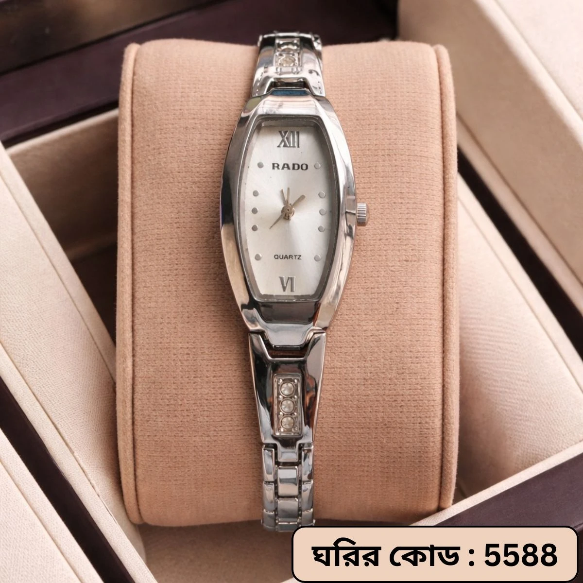 Luxury Ladis Watch Model 6090 Full Silver  Colour Watch Ladis