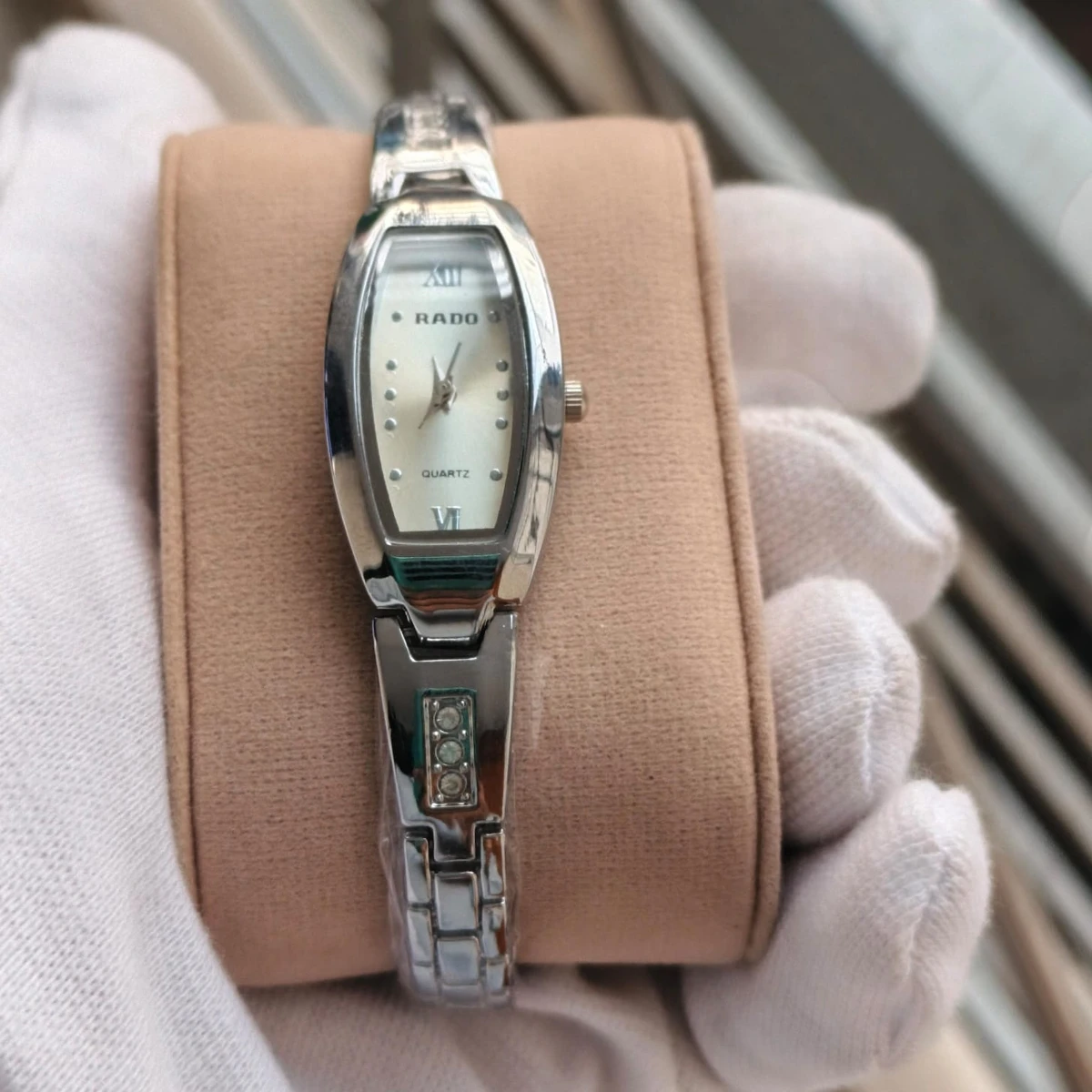 Luxury Ladis Watch Model 6090 Full Silver  Colour Watch Ladis