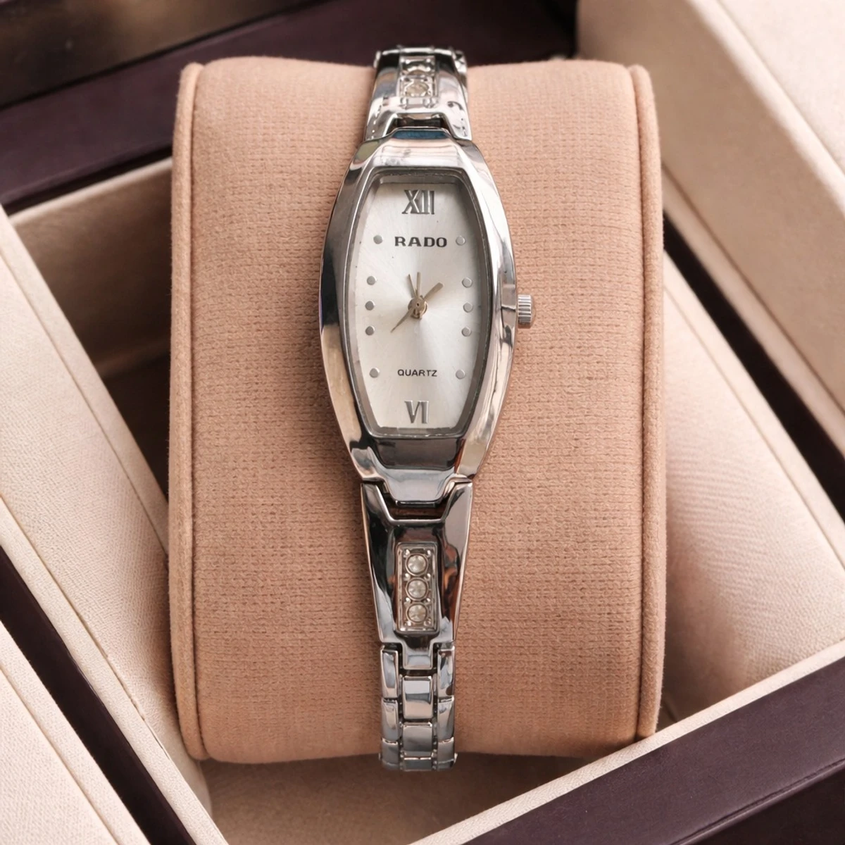 Luxury Ladis Watch Model 6090 Full Silver  Colour Watch Ladis