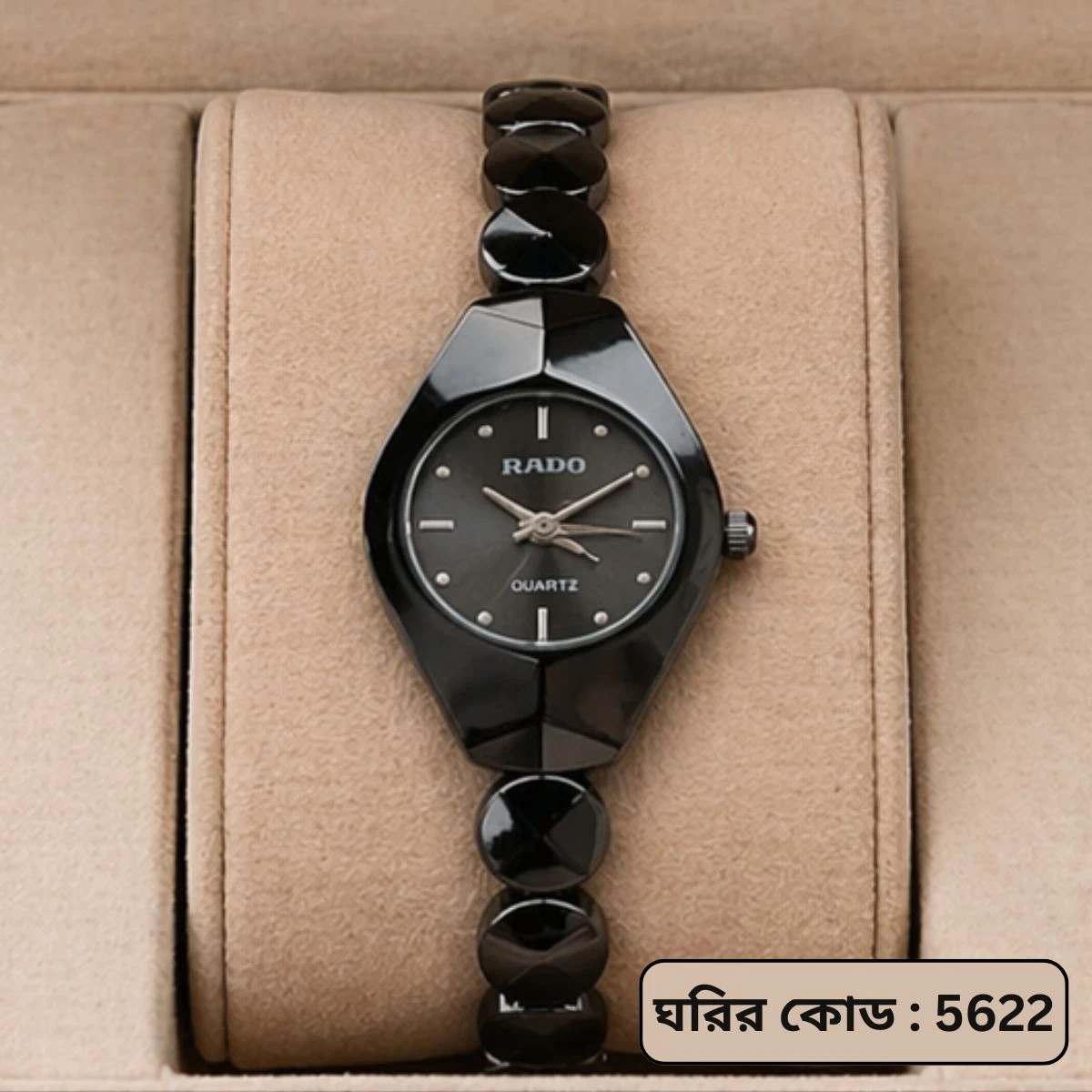 Luxury Ladis Watch Model 5590 Full  Black Colour Watch Ladis