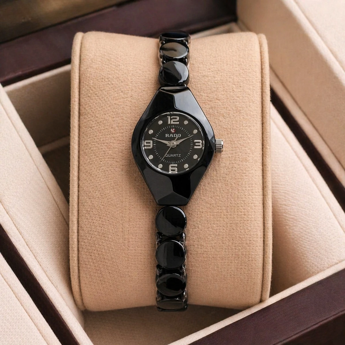 Luxury Ladis Watch Model 5590 Black  Chain  Dial 12.6 , Black  Colour Watch Ladis