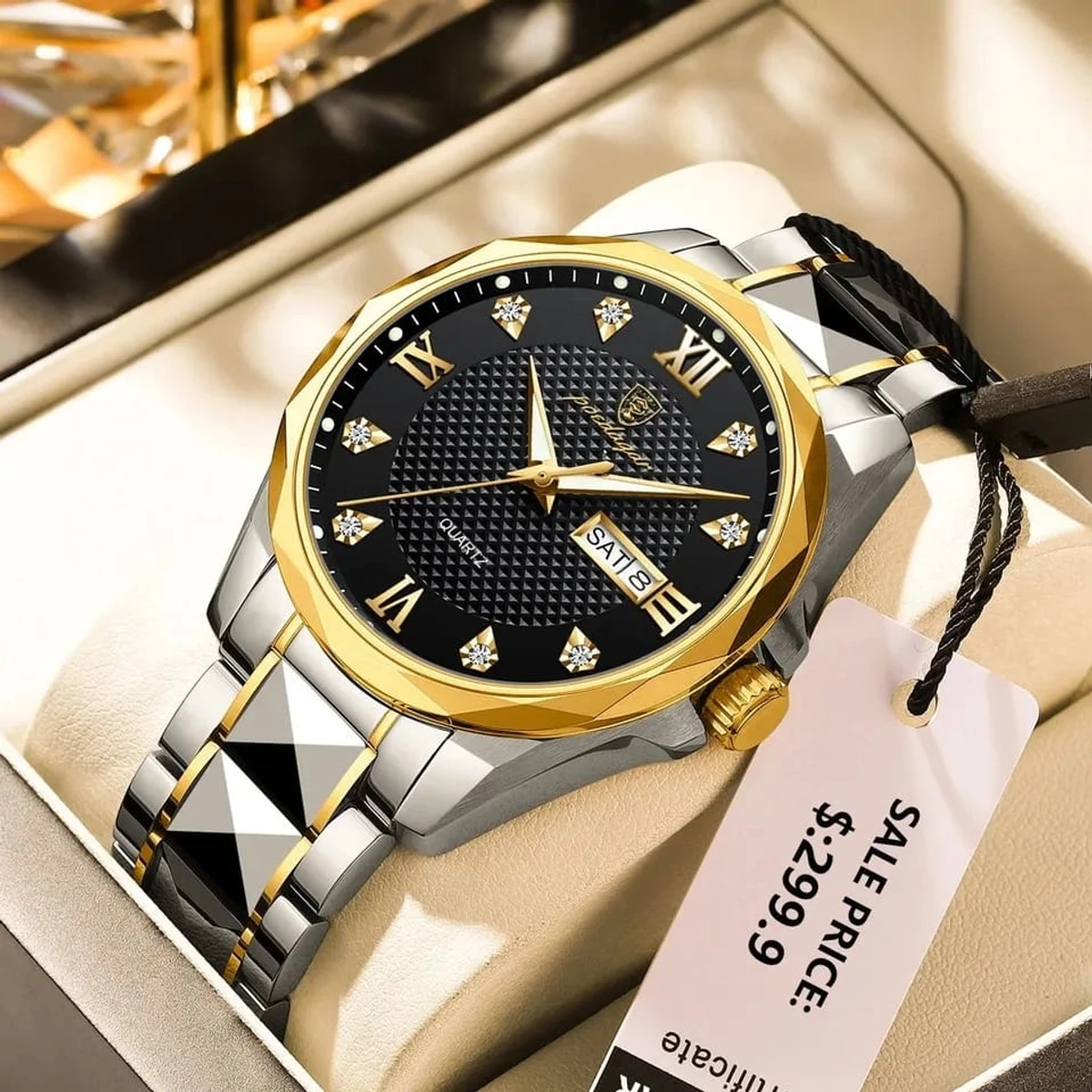 POEDAGAR Luxury Watches for Man Waterproof Luminous Galendar Dial High ...
