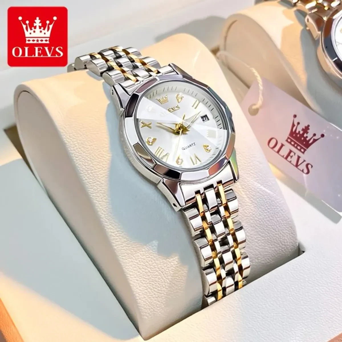 OLEVS MODEL 9931 WOMEN WATCH TOTON DIAL WHITE COLOUR WATCH FOR LADIS
