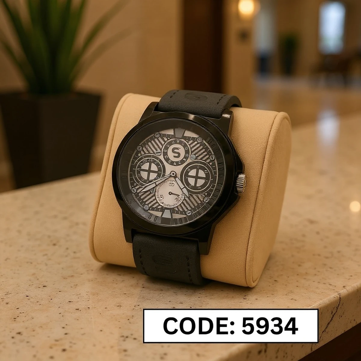 Sober Watch Model 990 Premium Watch  Belt Ash Dial White Colour Watch For Man