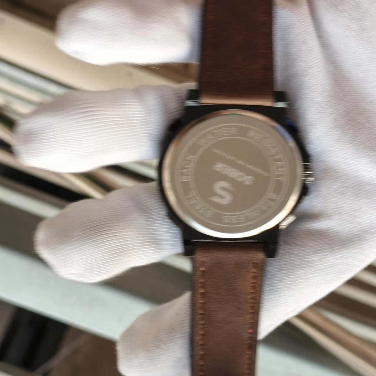 Sober Watch Model 980 Premium Watch Belt Coffee Dial Black Colour Watch For Man + এক পিস ব্যাটারি ফ্রি।
