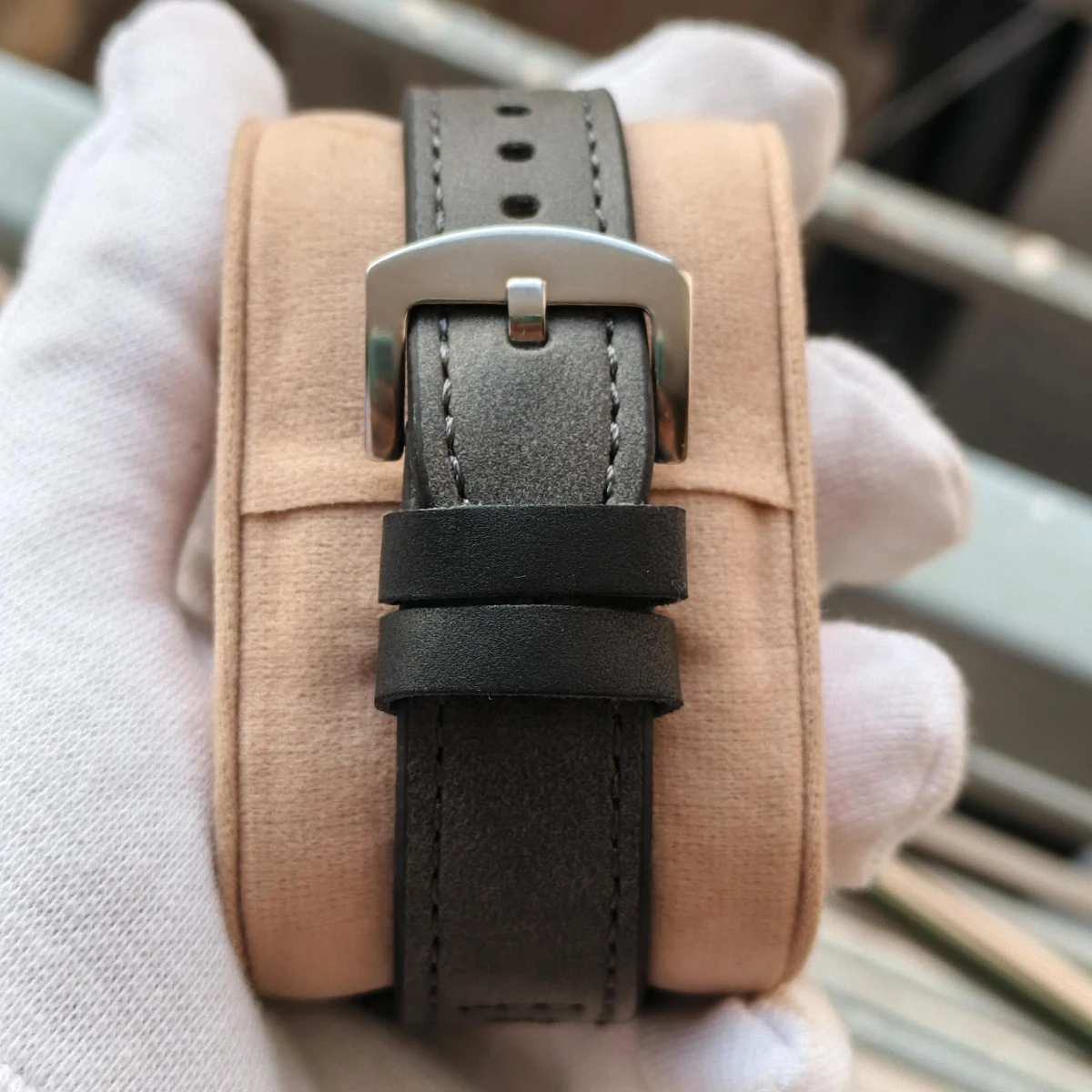 Sober Watch Model 980 Premium Watch Belt Ash Dial Black Colour Watch For Man + এক পিস ব্যাটারি ফ্রি।