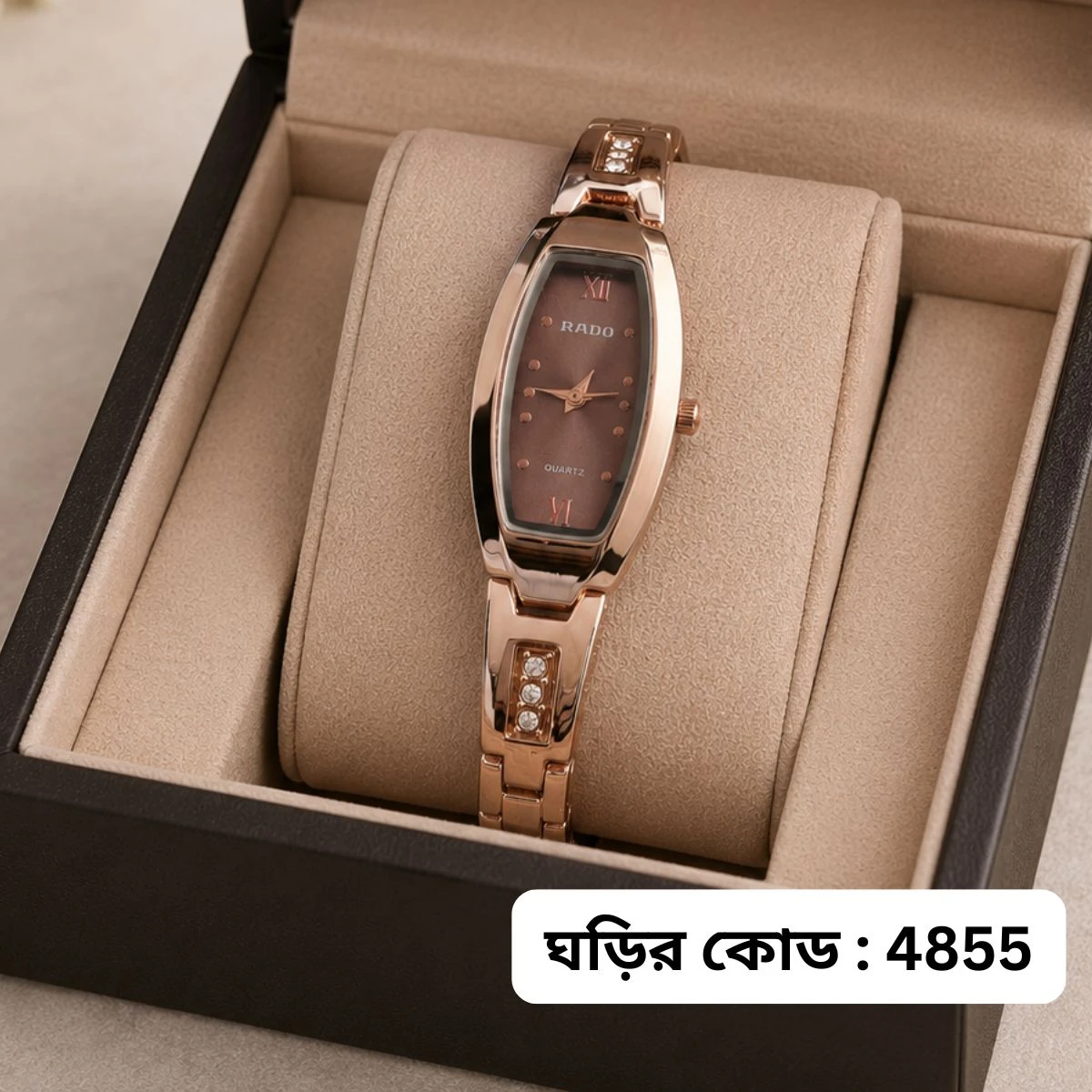Luxury Ladis Watch Model 6090 Rose Golden Colour Watch Ladis
